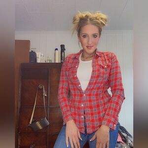 Hollister Red Plaid Women’s Shirt